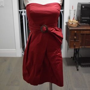 Trixxi Red Strapless Sweetheart Dress